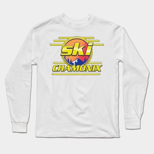 ski Chamonix 80s logo Long Sleeve T-Shirt